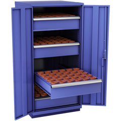 CNC Storage Cabinets; Cabinet Type: Modular; Taper Size: 50; Number Of Doors: 2.000; Number Of Drawers: 4.000; Color: Bright Blue; Material: Steel