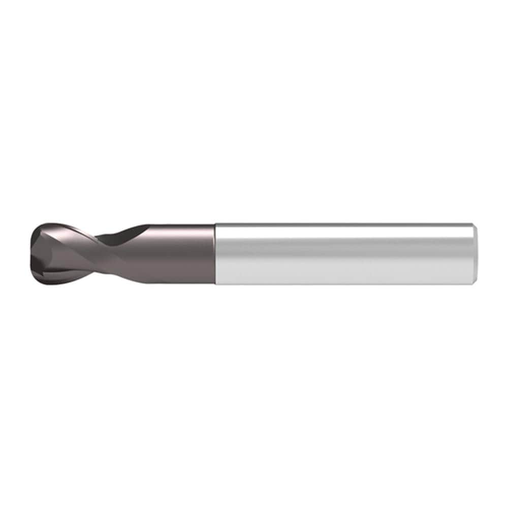 Corner Radius End Mill: 16.00 mm Dia, 12.00 mm LOC, 5.00 mm Radius, 2 Flute, Solid Carbide