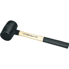 Mallets; Mallet Type: Double Face; Head Weight (Lb): 0.7495; Head Material: Rubber; Handle Material: Hickory; Handle Color: Black; Head Color: Gray; Handle Length (Decimal Inch): 10