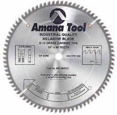 Wet & Dry Cut Saw Blade: 10" Dia, 5/8" Arbor Hole, 0.126" Kerf Width, 80 Teeth