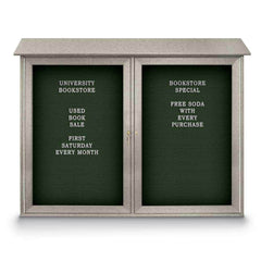 Enclosed Letter Board: 45" Wide, 36" High, Fabric, Woodland Green