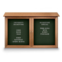 Enclosed Letter Board: 45" Wide, 30" High, Fabric, Woodland Green