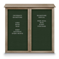 Enclosed Letter Board: 48" Wide, 48" High, Fabric, Woodland Green