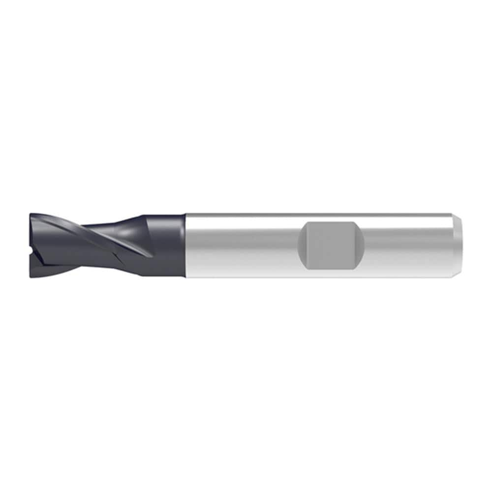 Corner Chamfer End Mill: 7.75 mm Dia, 12.00 mm LOC, 2 Flute, 0.12 mm Chamfer Width, Solid Carbide