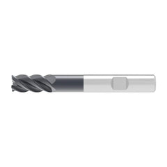 Corner Radius End Mill: 10.00 mm Dia, 22.00 mm LOC, 0.32 mm Radius, 4 Flute, Solid Carbide