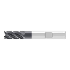 Corner Radius End Mill: 17.50 mm Dia, 32.00 mm LOC, 0.32 mm Radius, 4 Flute, Solid Carbide