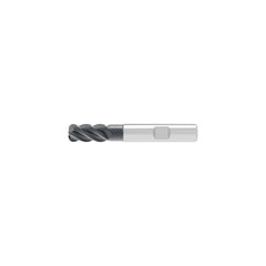 Corner Radius End Mill: 16.00 mm Dia, 32.00 mm LOC, 0.30 mm Radius, 4 Flute, Solid Carbide