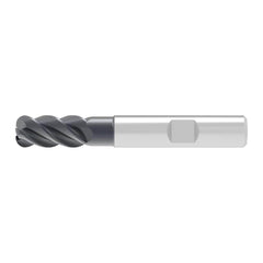 Corner Radius End Mill: 14.00 mm Dia, 26.00 mm LOC, 1.00 mm Radius, 4 Flute, Solid Carbide