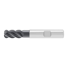 Corner Radius End Mill: 8.00 mm Dia, 19.00 mm LOC, 0.15 mm Radius, 4 Flute, Solid Carbide