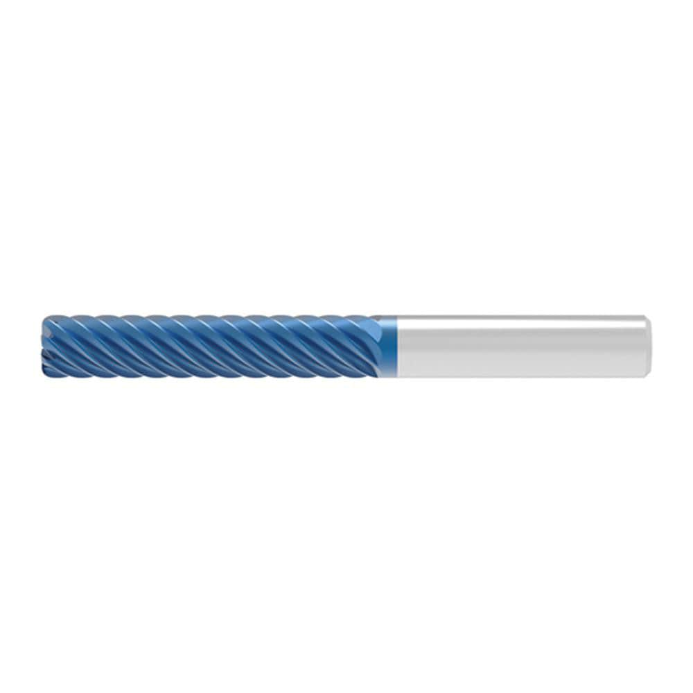 Corner Radius End Mill: 20.00 mm Dia, 70.00 mm LOC, 2.00 mm Radius, 10 Flute, Solid Carbide