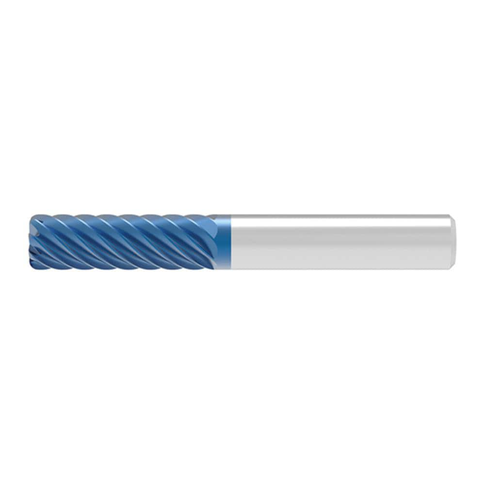 Corner Radius End Mill: 16.00 mm Dia, 35.00 mm LOC, 1.00 mm Radius, 8 Flute, Solid Carbide