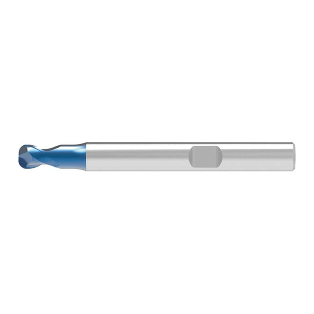 Corner Radius End Mill: 12.00 mm Dia, 10.00 mm LOC, 4.00 mm Radius, 2 Flute, Solid Carbide