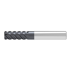 Corner Radius End Mill: 12.00 mm Dia, 28.00 mm LOC, 1.50 mm Radius, 4 Flute, Solid Carbide