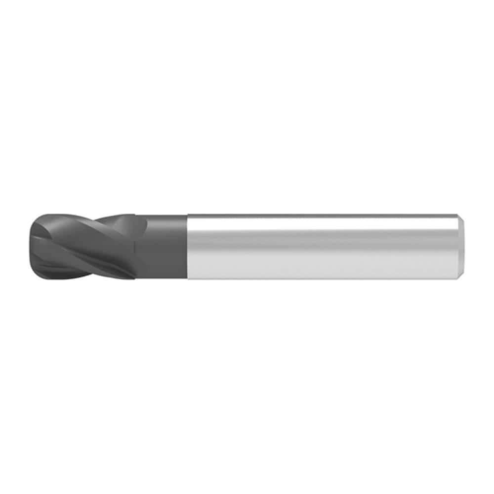 Corner Radius End Mill: 10.00 mm Dia, 14.00 mm LOC, 1.00 mm Radius, 4 Flute, Solid Carbide