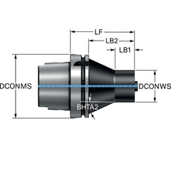 Modular Tool Holding System Adapters; Modular Connection Size: C5; Modular System Size: 125;C5; Projection (Decimal Inch): 2.9921; Projection (mm): 76.000; Overall Length (mm): 105; Overall Length (Decimal Inch): 4.1339; Through Coolant: Yes