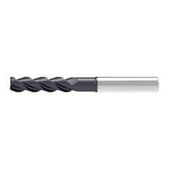 Corner Chamfer End Mill: 8.00 mm Dia, 40.00 mm LOC, 3 Flute, 0.12 mm Chamfer Width, Solid Carbide