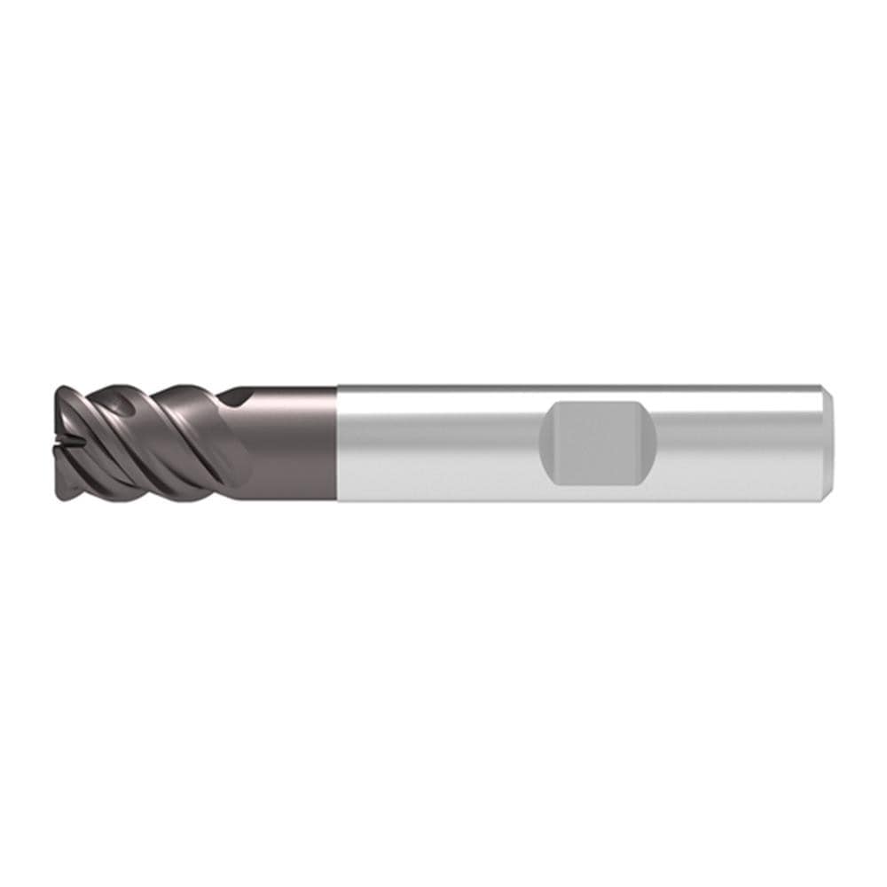 Corner Radius End Mill: 12.00 mm Dia, 16.00 mm LOC, 1.50 mm Radius, 4 Flute, Solid Carbide