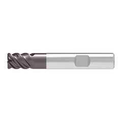 Corner Radius End Mill: 8.00 mm Dia, 12.00 mm LOC, 1.00 mm Radius, 4 Flute, Solid Carbide