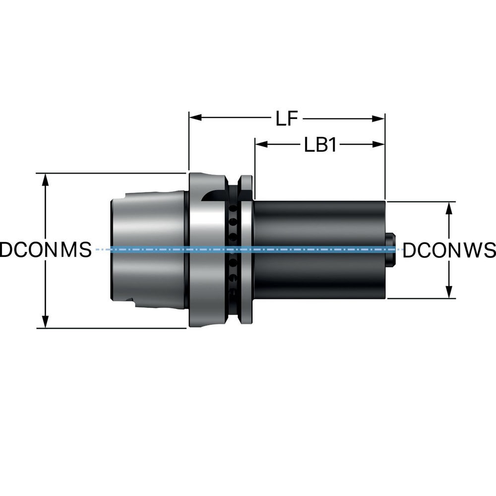 Modular Tool Holding System Adapters; Modular Connection Size: C4; Modular System Size: 80;C4; Projection (Decimal Inch): 3.5433; Projection (mm): 90.000; Overall Length (mm): 90; Overall Length (Decimal Inch): 3.5433; Through Coolant: Yes