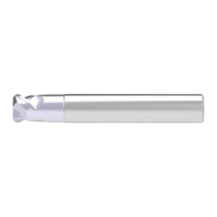 Corner Radius End Mill: 12.00 mm Dia, 8.00 mm LOC, 3.00 mm Radius, 2 Flute, Solid Carbide