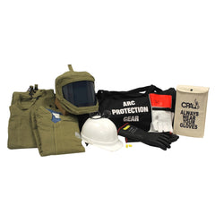 Arc Flash Clothing Kit: Size 5X-Large, Cotton, Bib Overalls, Hoods & Jacket