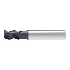 Corner Chamfer End Mill: 4.00 mm Dia, 7.00 mm LOC, 3 Flute, 0.07 mm Chamfer Width, Solid Carbide