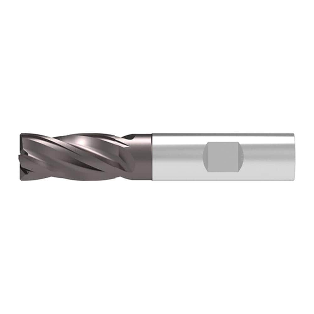 Corner Chamfer End Mill: 12.00 mm Dia, 26.00 mm LOC, 4 Flute, 0.35 mm Chamfer Width, Solid Carbide