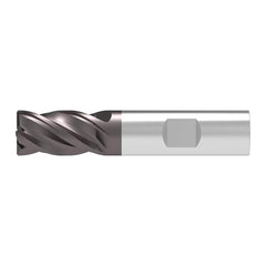 Corner Chamfer End Mill: 20.00 mm Dia, 26.00 mm LOC, 4 Flute, 0.35 mm Chamfer Width, Solid Carbide