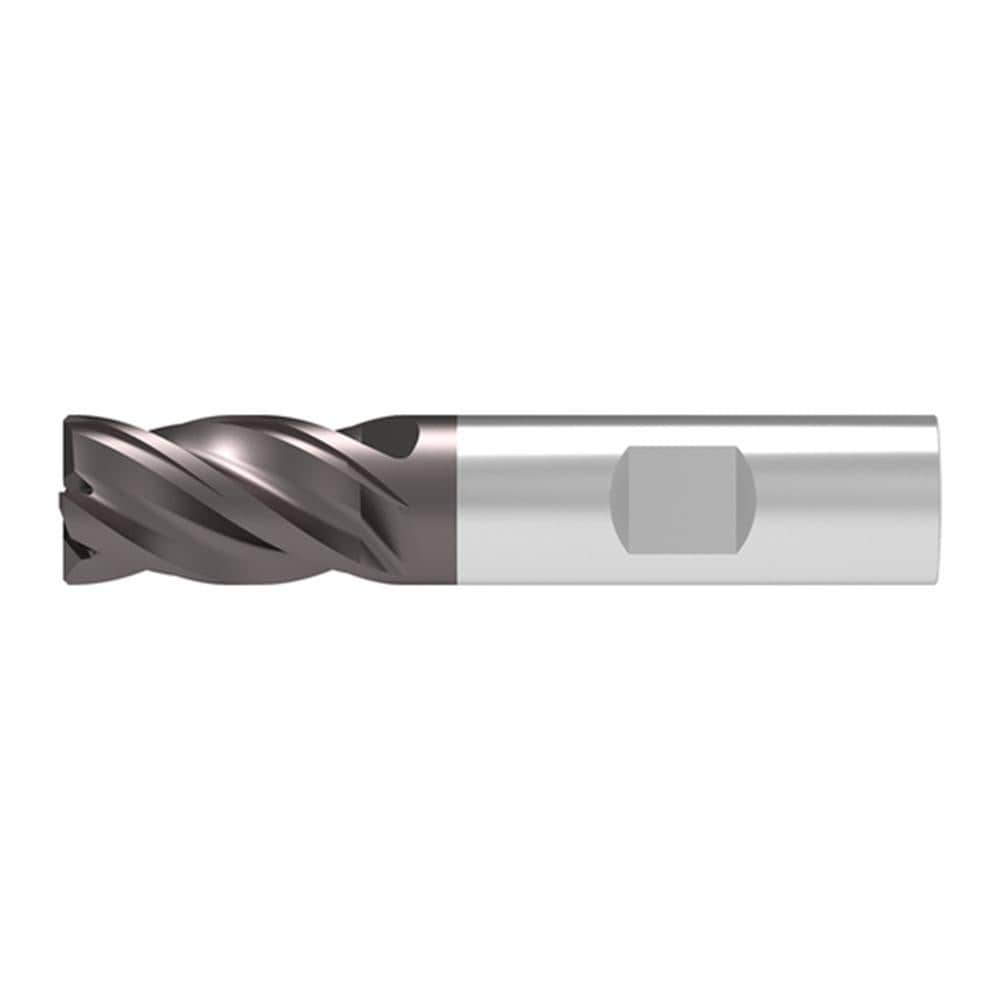 Corner Chamfer End Mill: 8.00 mm Dia, 12.00 mm LOC, 4 Flute, 0.25 mm Chamfer Width, Solid Carbide