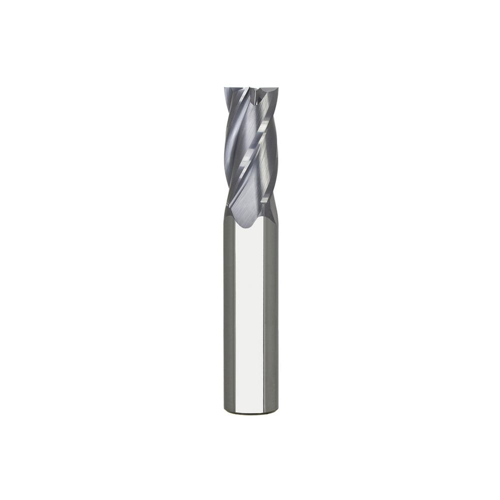 Square End Mill: 3/4" Dia, 3" LOC, 4 Flute, Solid Carbide