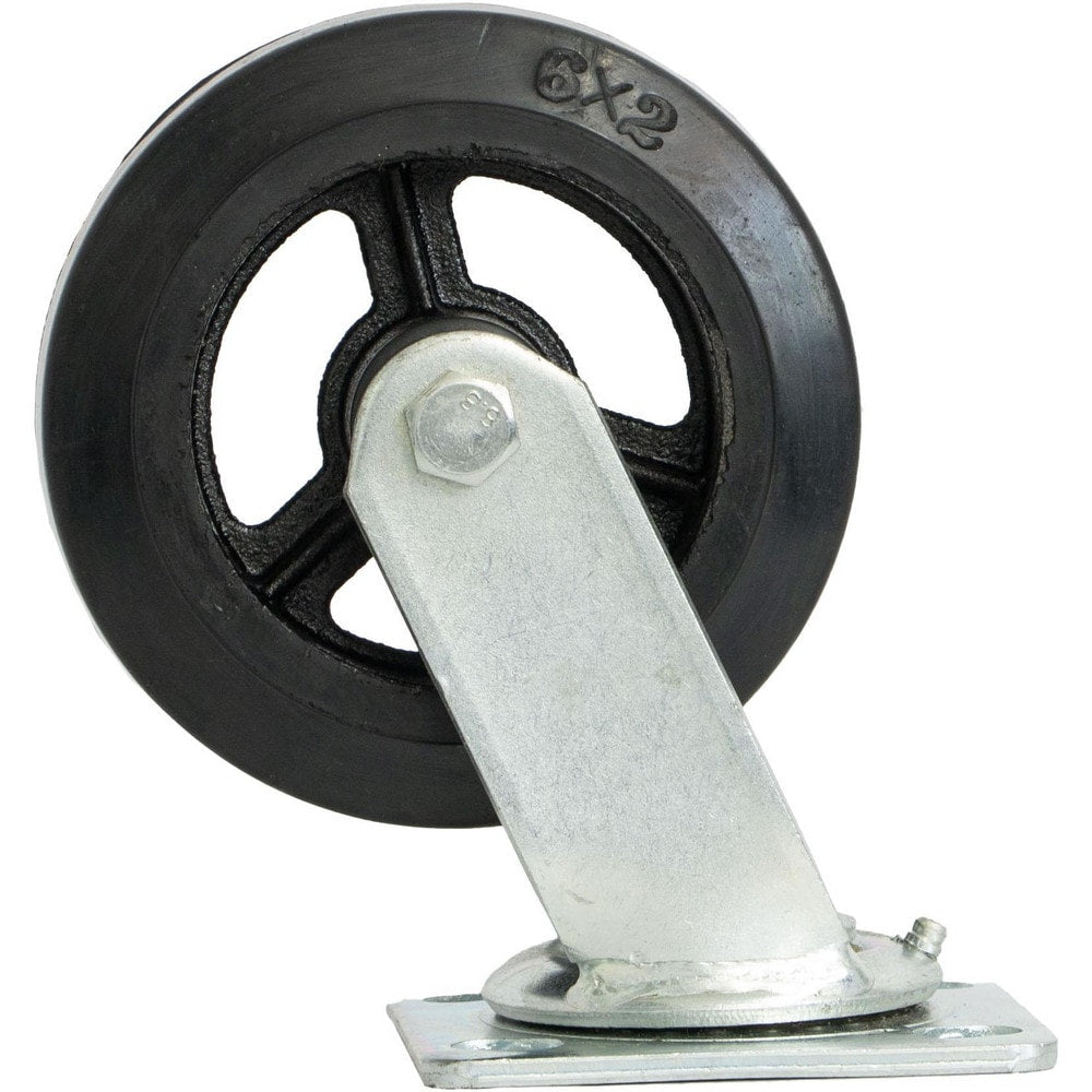 Caster Wheels; Wheel Diameter (Inch): 6; Mount Type: Plate; Wheel Width (Inch): 2; Wheel Hardness: Hard