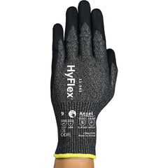 Cut, Puncture & Abrasion-Resistant Gloves: HyFlex 11-543, Size 2X-Large, ANSI Cut A7, ANSI Puncture 3, Nitrile, Stainless Steel, HPPE, Nylon & Spandex