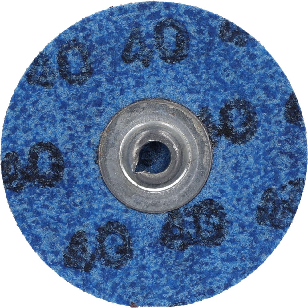 Quick-Change Disc: Type S, 2" Dia, 40 Grit, Aluminum Oxide, Coated