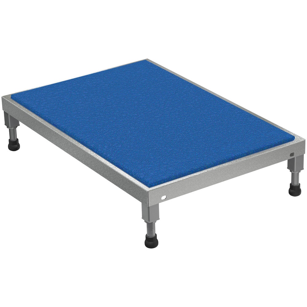 1-Step Stainless Steel Adjustable Height Step Platform: 500 lb Capacity, 24" Platform Width, 36" Platform Depth