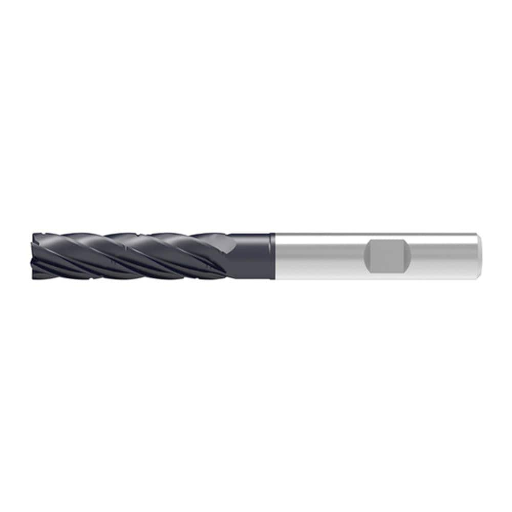 Corner Chamfer End Mill: 10.00 mm Dia, 41.00 mm LOC, 5 Flute, 0.20 mm Chamfer Width, Solid Carbide