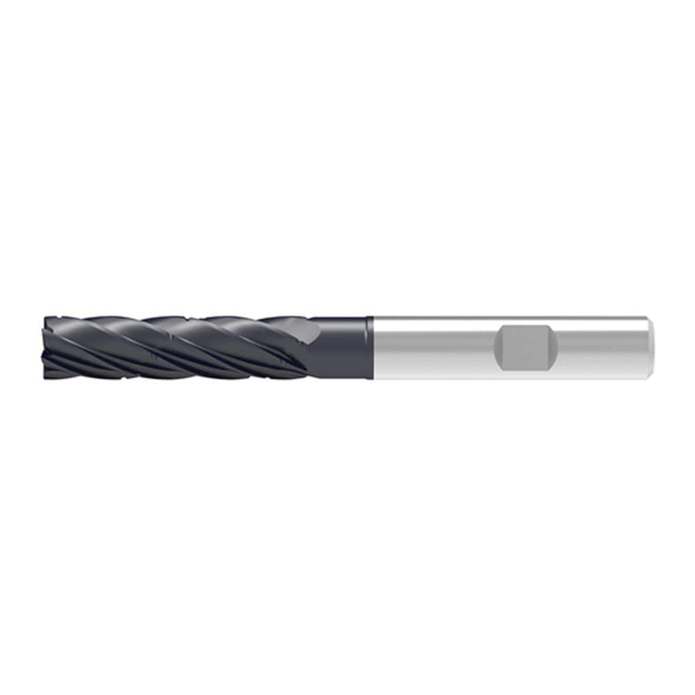 Corner Chamfer End Mill: 6.00 mm Dia, 25.00 mm LOC, 5 Flute, 0.20 mm Chamfer Width, Solid Carbide