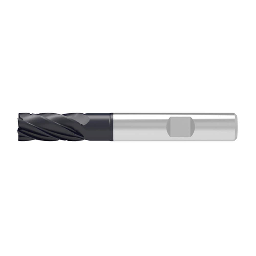 Corner Chamfer End Mill: 6.00 mm Dia, 13.00 mm LOC, 6 Flute, 0.20 mm Chamfer Width, Solid Carbide