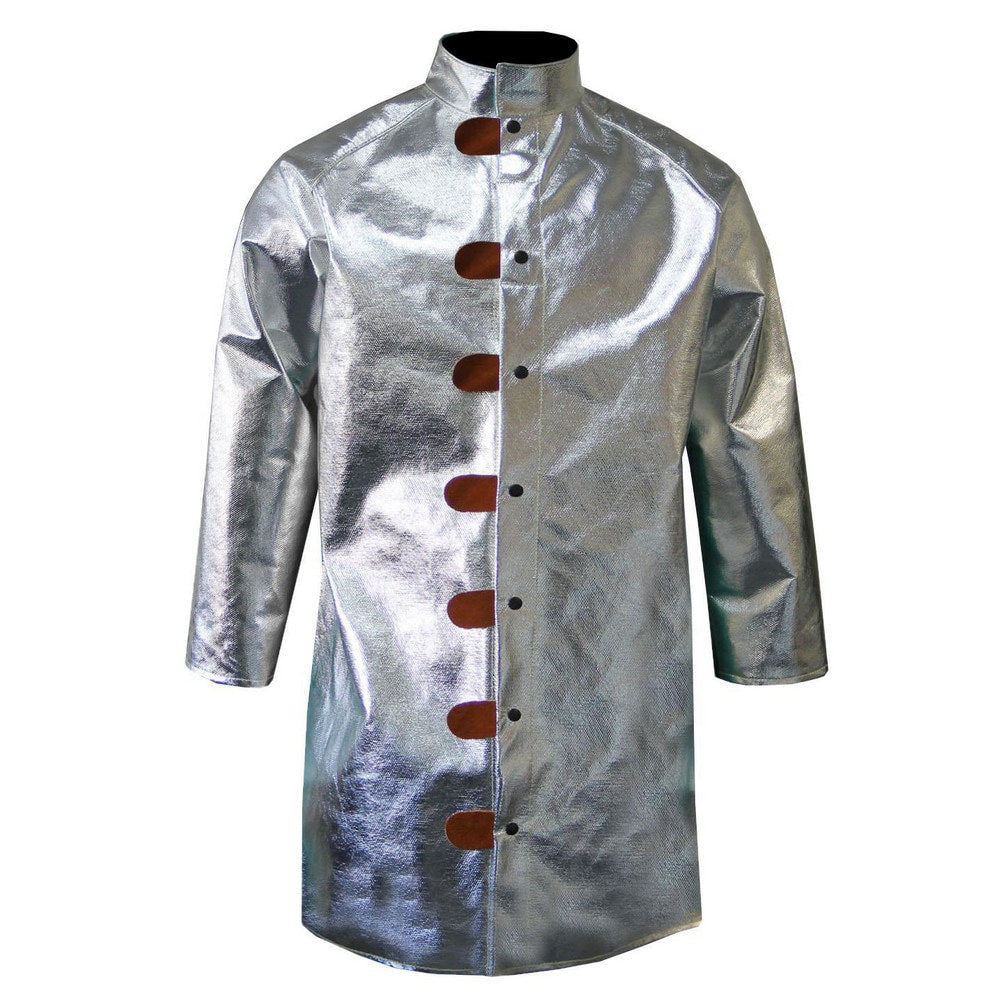 Jacket: Size 3X-Large, 56 to 58" Chest, Aluminized Para Aramid, Snaps Closure