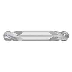 Ball End Mill: 7/32" Dia, 1/2" LOC, 4 Flute, Solid Carbide