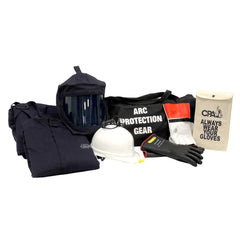 Arc Flash Clothing Kit: Size Large, Cotton, Bib Overalls, Hoods & Jacket