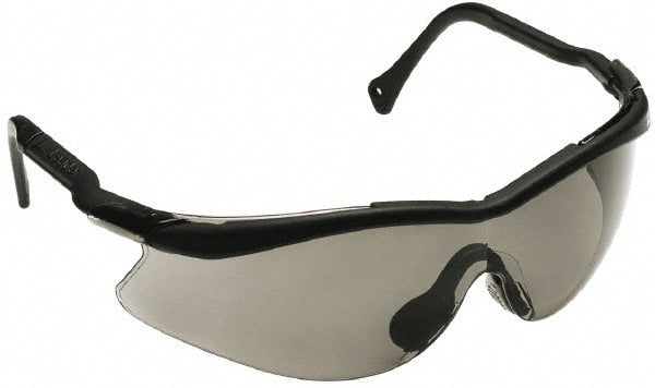 Safety Glasses: Anti-Fog Scratch Resistant, Polycarbonate, Gray Lenses, Full-Framed