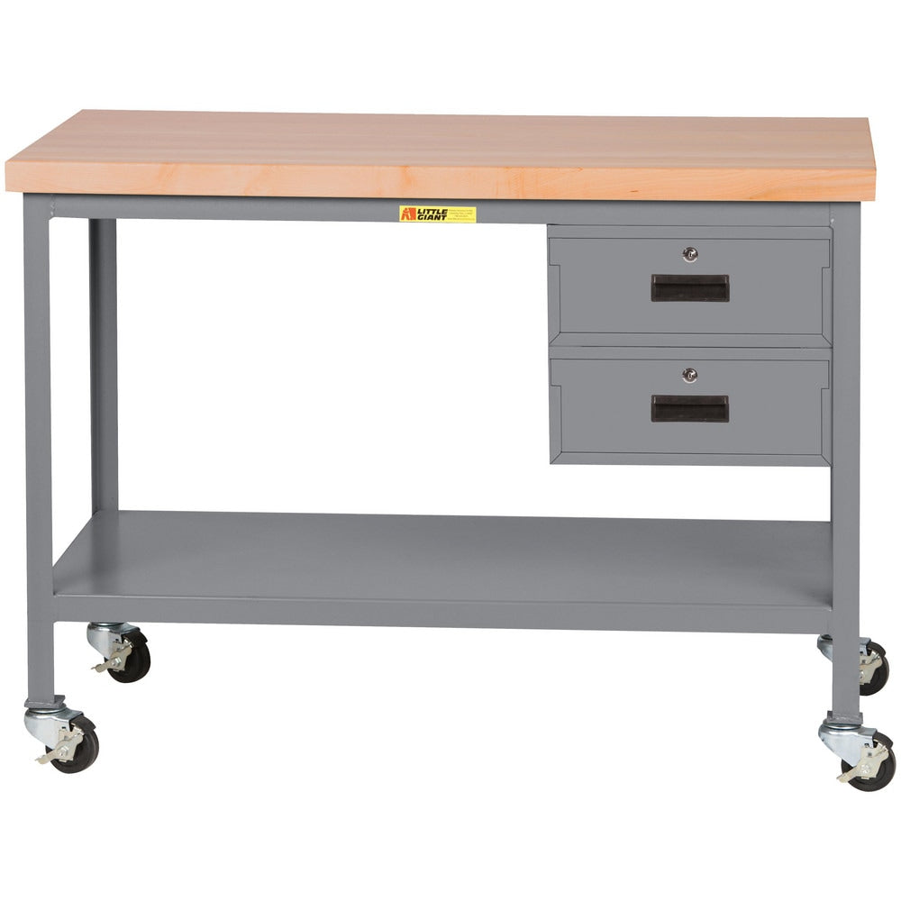 Mobile Work Benches; Bench Type: Butcher Block Work Center; Edge Type: Square; Depth (Inch): 24; Leg Style: Fixed; Load Capacity (Lb.