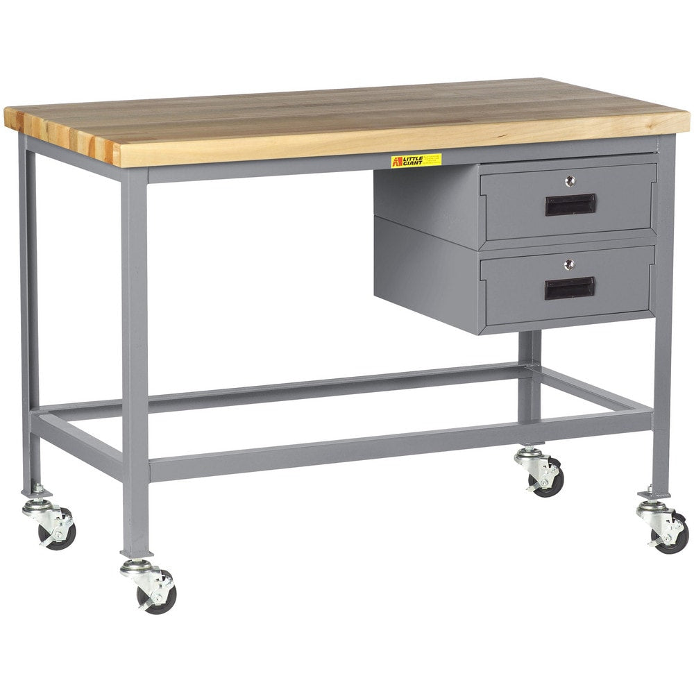 Mobile Work Benches; Bench Type: Butcher Block Work Center; Edge Type: Square; Depth (Inch): 24; Leg Style: Fixed; Load Capacity (Lb.