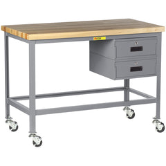 Mobile Work Benches; Bench Type: Butcher Block Work Center; Edge Type: Square; Depth (Inch): 24; Leg Style: Fixed; Load Capacity (Lb.