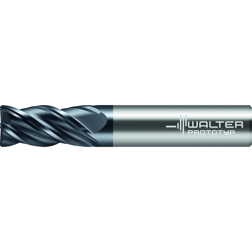 Corner Radius End Mill: 1/8" Dia, 1/4" LOC, 0.0300" Radius, 4 Flute, Solid Carbide