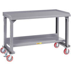 Mobile Work Benches; Bench Type: Mobile Workbench; Edge Type: Square; Depth (Inch): 24; Leg Style: Adjustable Height; Load Capacity (Lb.