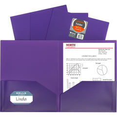 Portfolios, Report Covers & Pocket Binders; Color: Purple; Overall Width: 9; Overall Length: 11.00; Material: Polypropylene