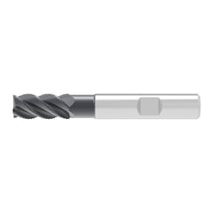 Corner Chamfer End Mill: 16.00 mm Dia, 32.00 mm LOC, 4 Flute, 0.43 mm Chamfer Width, Solid Carbide