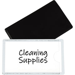 Label Holders; Label Holder Style: Slide-in; Length (Inch): 4.25 in; Material: PVC