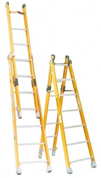 6' High, Type IAA Rating, Fiberglass Extension Ladder